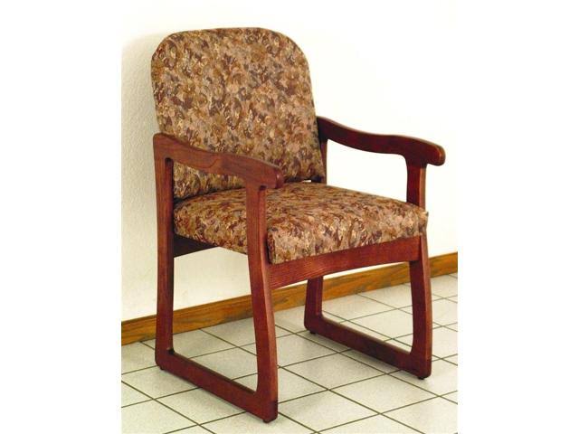 Mahogany Finish Sled Base Armchair H200