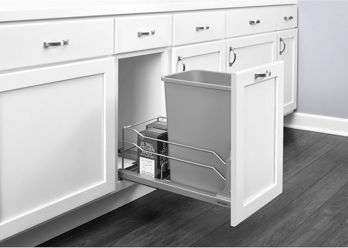 35-Quart Pull Out Kitchen Trash Can with Soft-Close Slides D7621