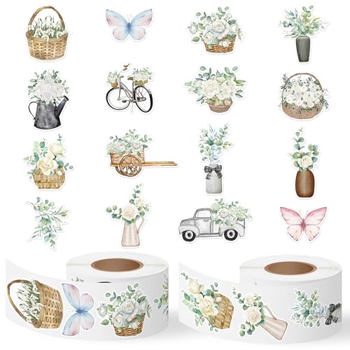 1000Pcs Green Christmas Tree Stickers G327