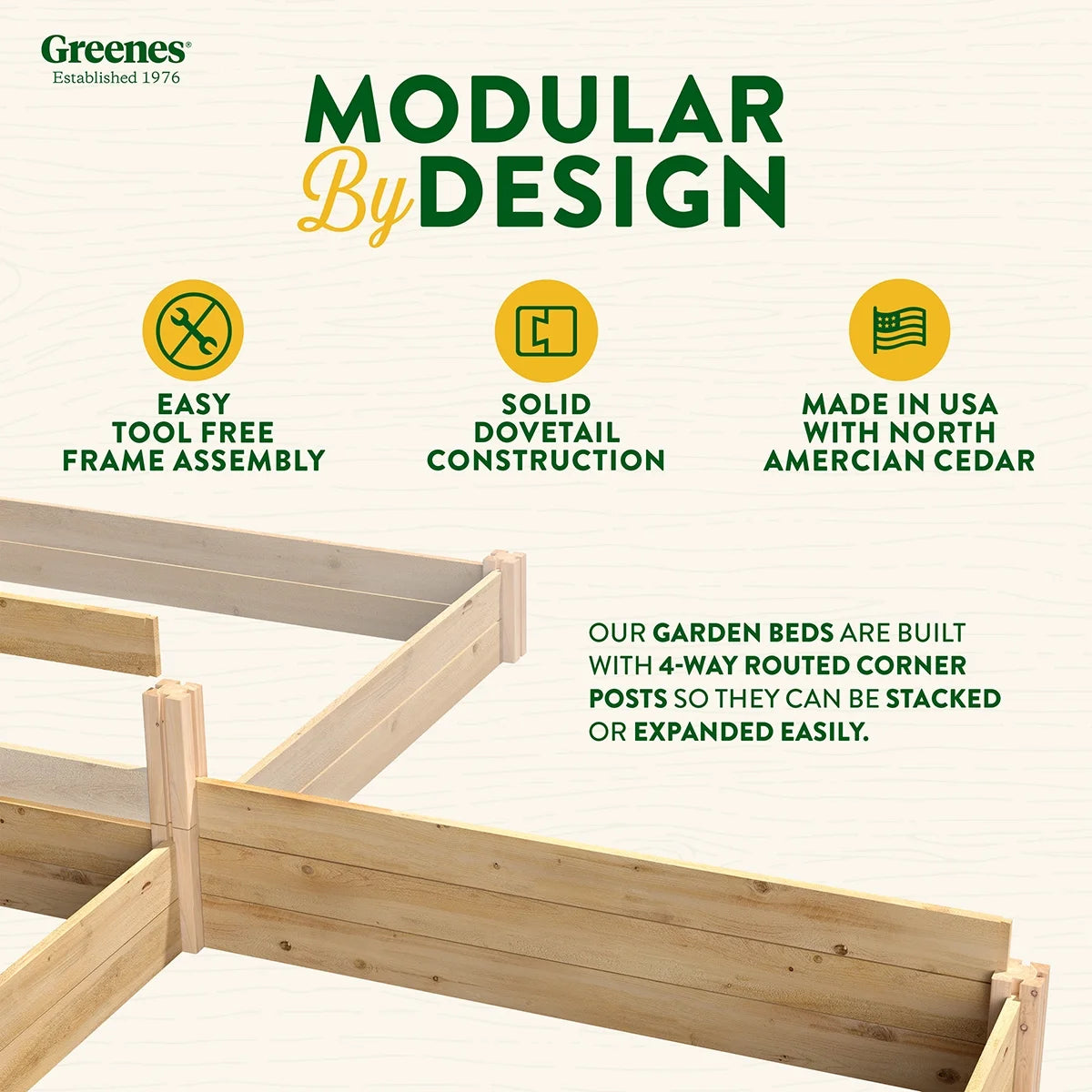 Beige Cedar Raised Garden Kit M39974