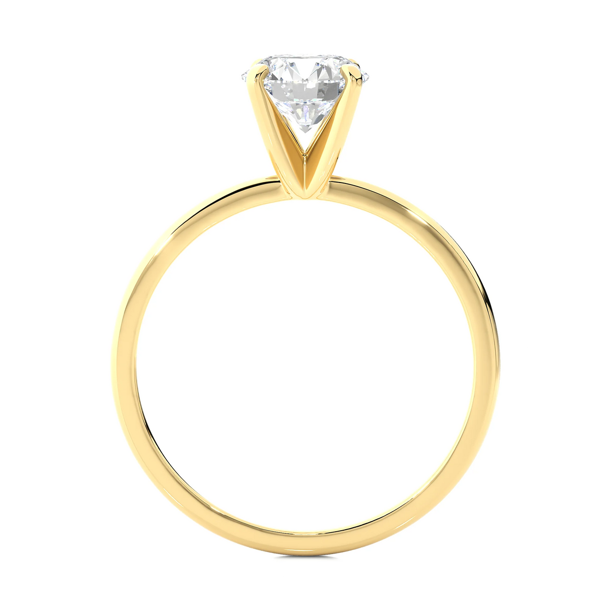 14k Yellow Gold Solitaire Engagement Ring V69749