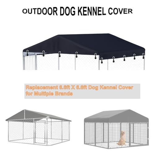 10' x 10' Black Waterproof Oxford Cloth Dog Kennel Cover J602