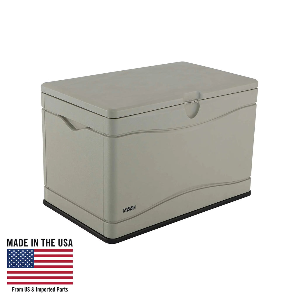 80 Gallon Beige Plastic Deck Box X34473