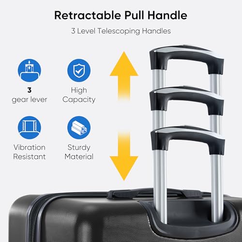 20 Inch Hardside Expandable Carry-On Luggage with Spinner Wheels T16371