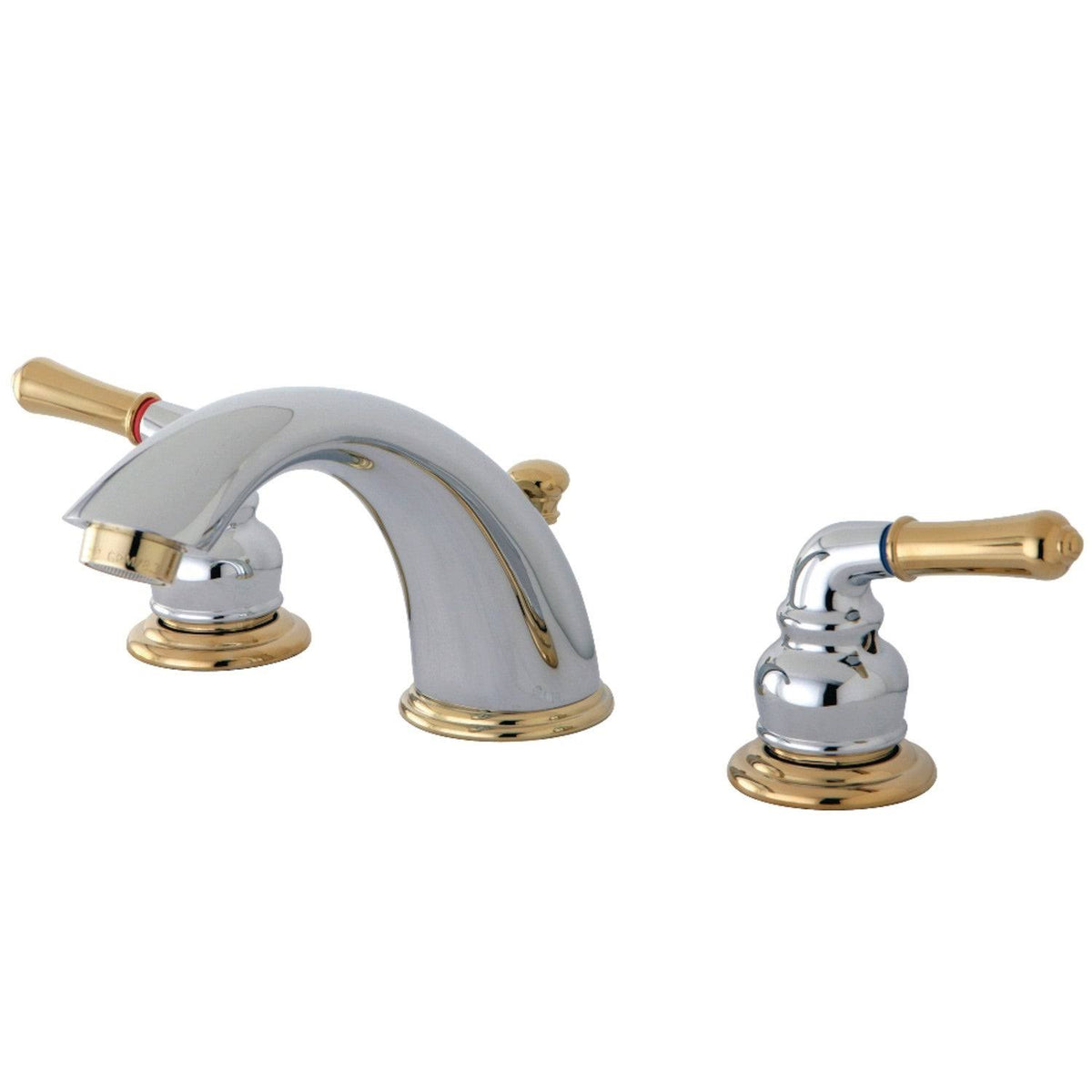 Polished Chrome Polished Brass Widespread Bathroom Faucet S585207