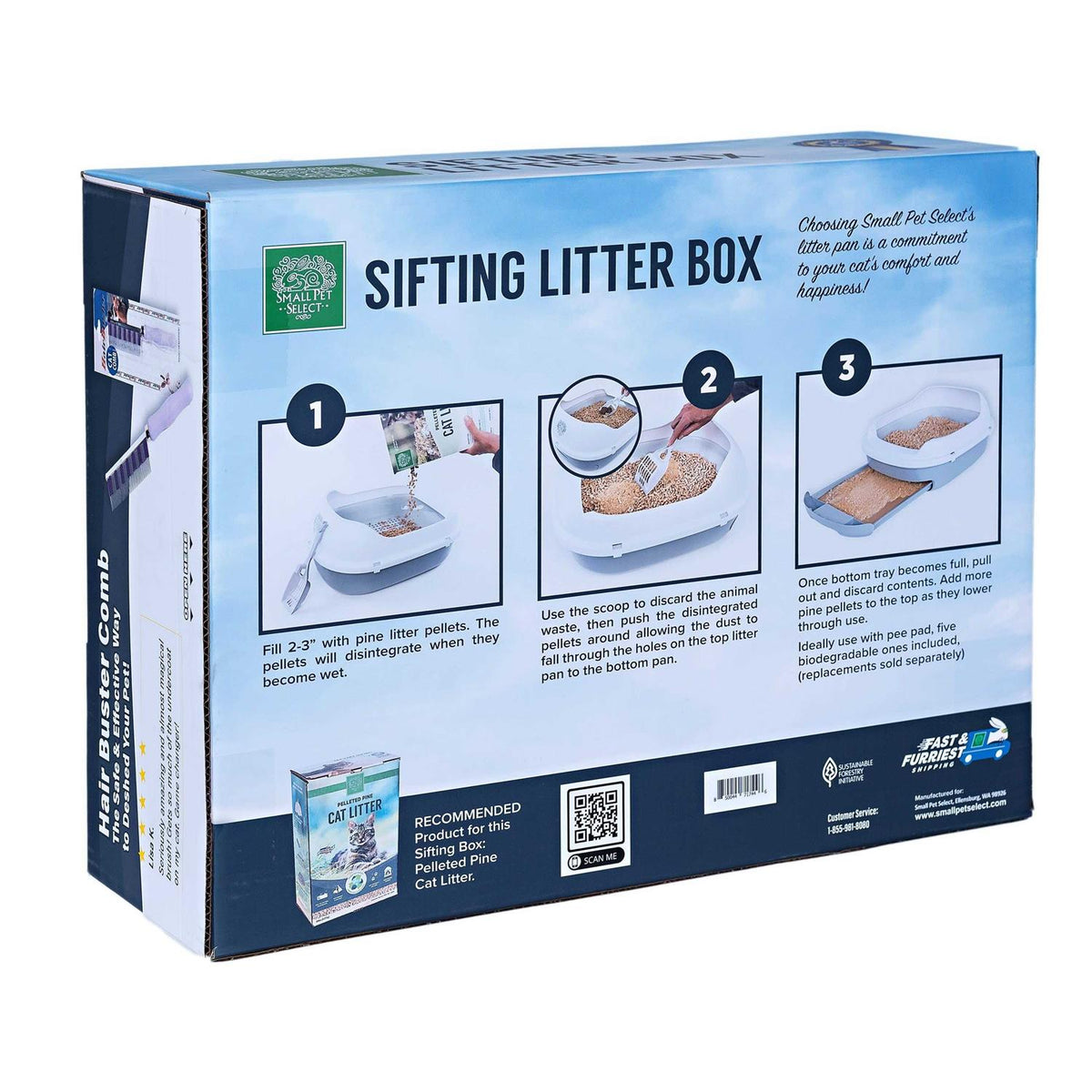 Pine Pellet Cat Litter Box X28581