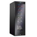 12 Bottle Compressor Wine Cooler Refrigerator with Lock, Black F380
