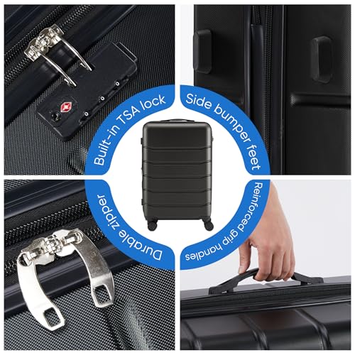 20 Inch Hardside Expandable Carry-On Luggage with Spinner Wheels T16371