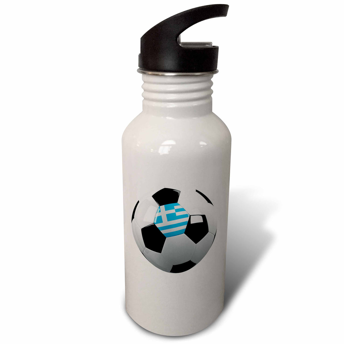 Greek Soccer Ball Sports Water Bottle 21 oz H252