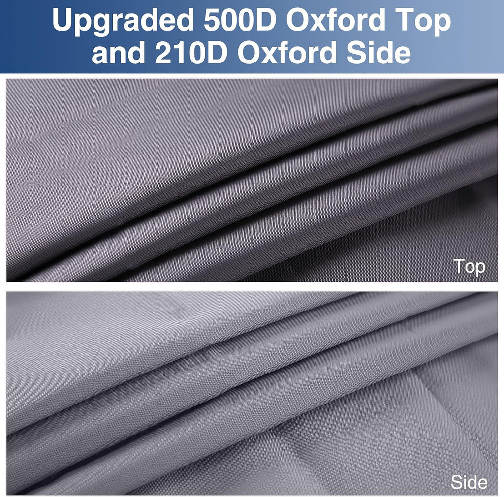 Upgraded Waterproof 500D Travel Trailer Cover with 4 Tire Covers, Tongue Jack Cover S57393