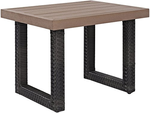Brown Outdoor Wicker Side Table H3556