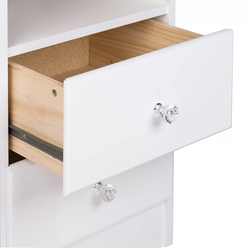 White 6 Drawer Wooden Dresser R28191