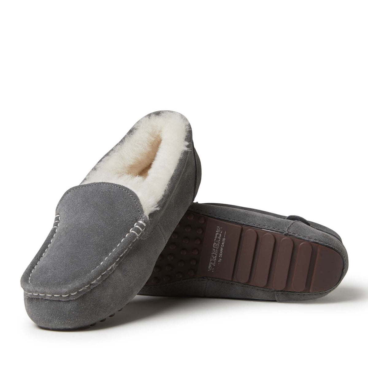 Women's Genuine Shearling Moccasin Slipper Z64372