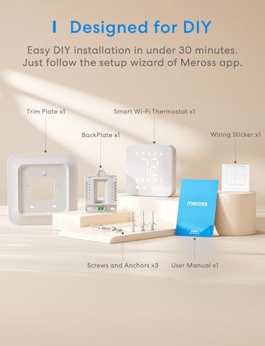 Smart Thermostat, WiFi Thermostat, C-Wire Required Z9329