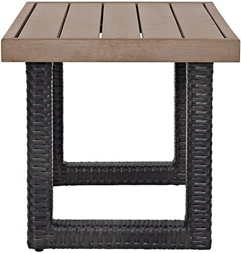 Brown Outdoor Wicker Side Table H3556