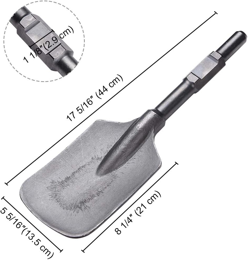 2 Pc Steel Clay Spade Chisel Bit for Demolition Jack Hammer O749