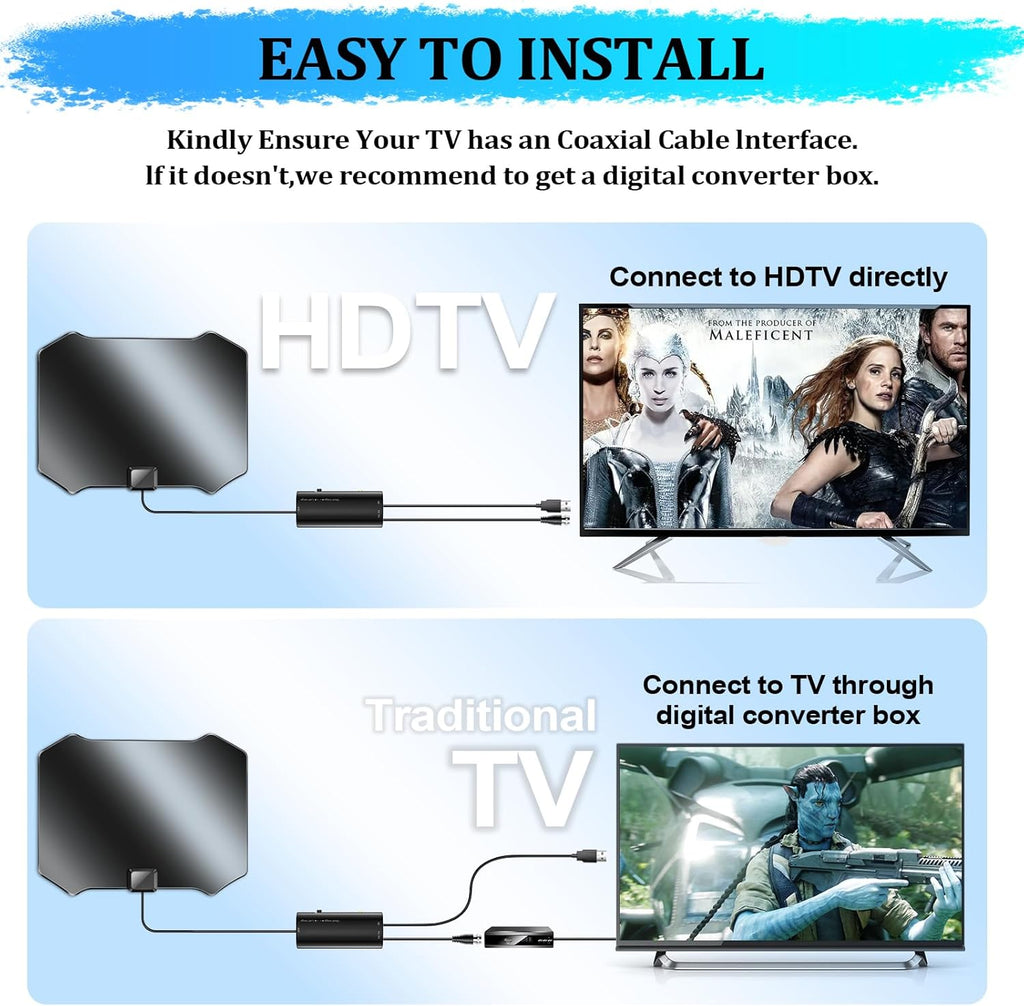 Digital TV Antenna with Amplifier Signal Booster I949383