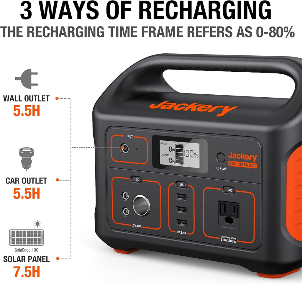 518Wh Solar Generator with Solar Saga 100 R690085