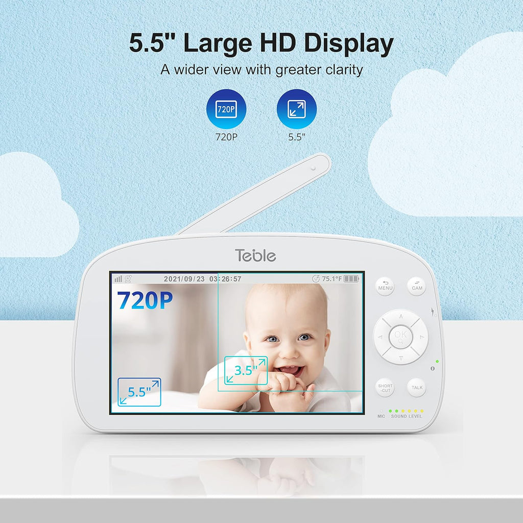 5.5" HD Video Baby Monitor with Camera and Audio K153774