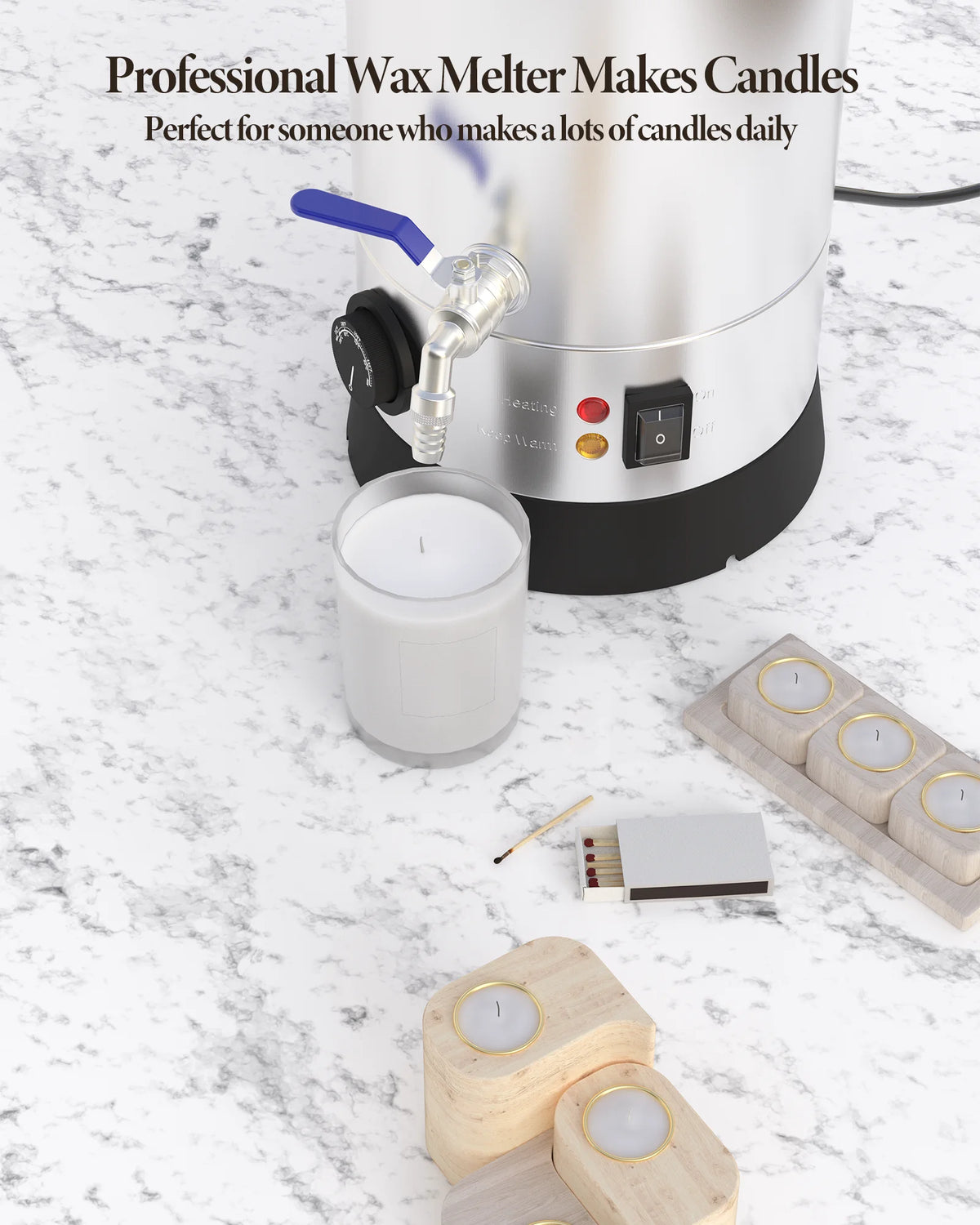 5 Qts Electric Wax Melter with Temp Control and Pour Spout V48475
