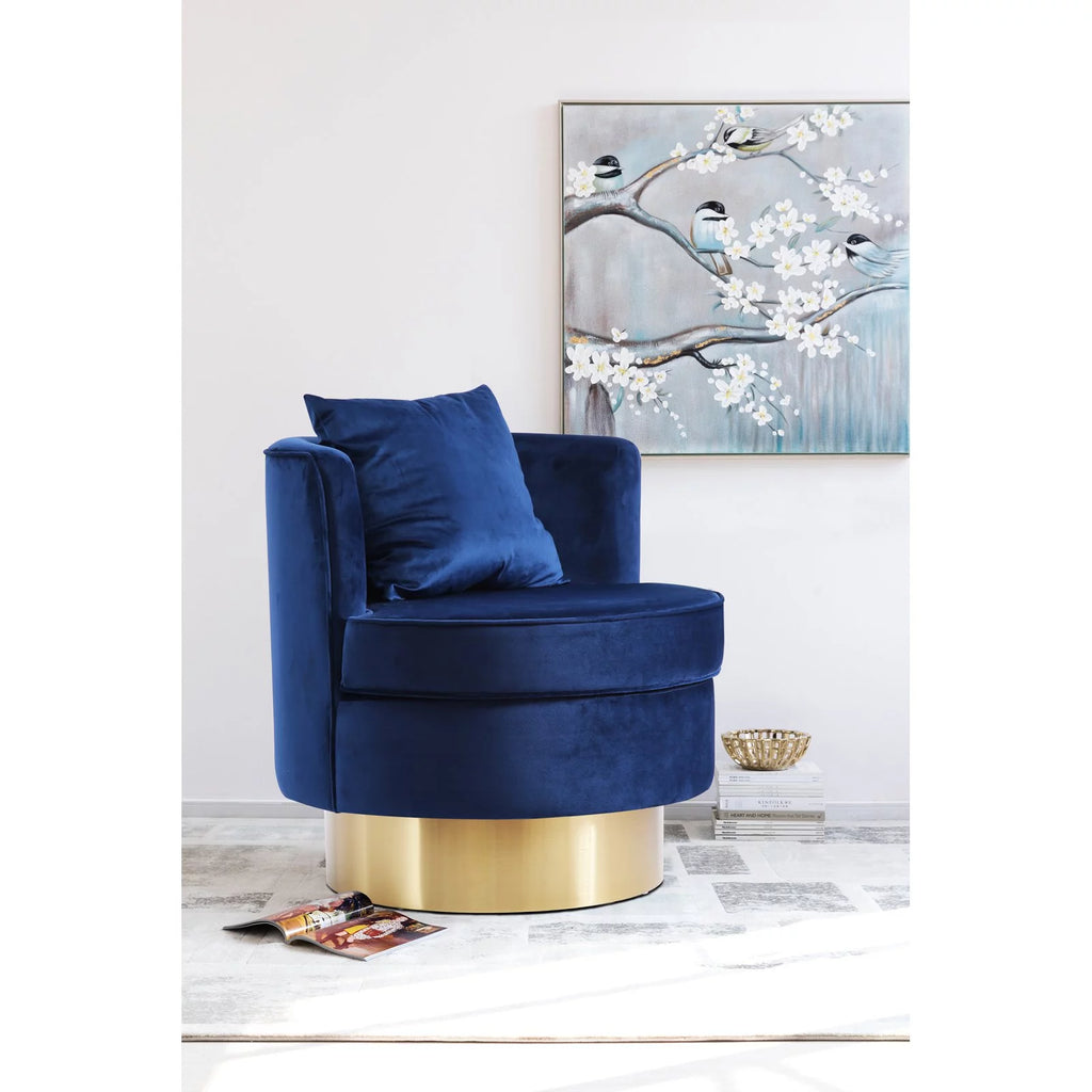 Pink Velvet Swivel Accent Chair S661