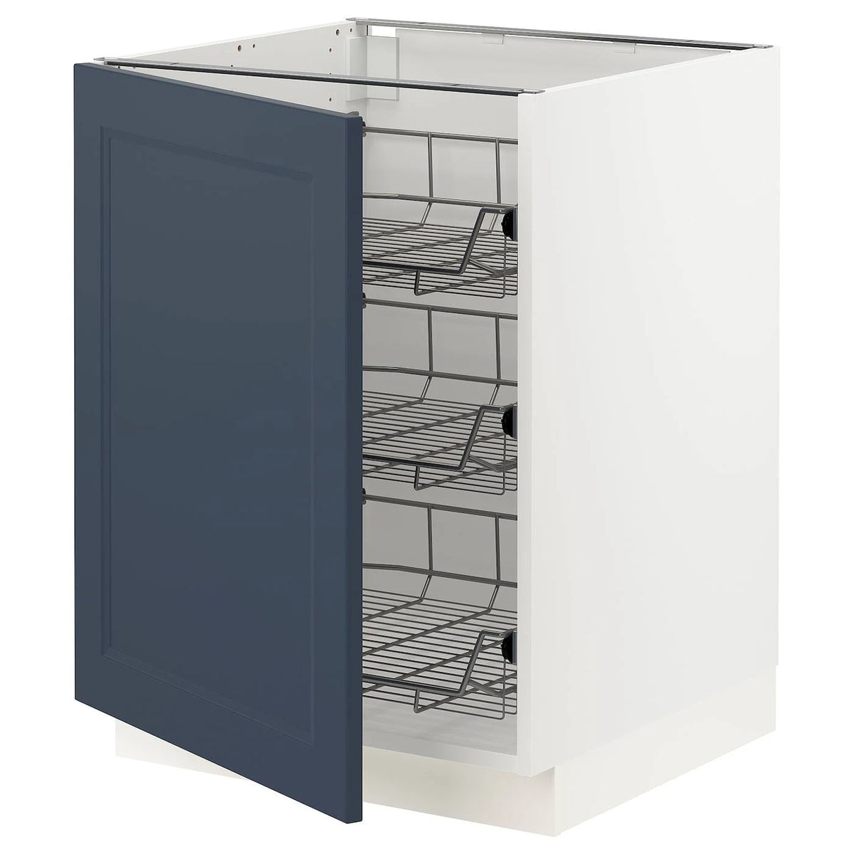 White Base Cabinet with Wire Baskets B25956