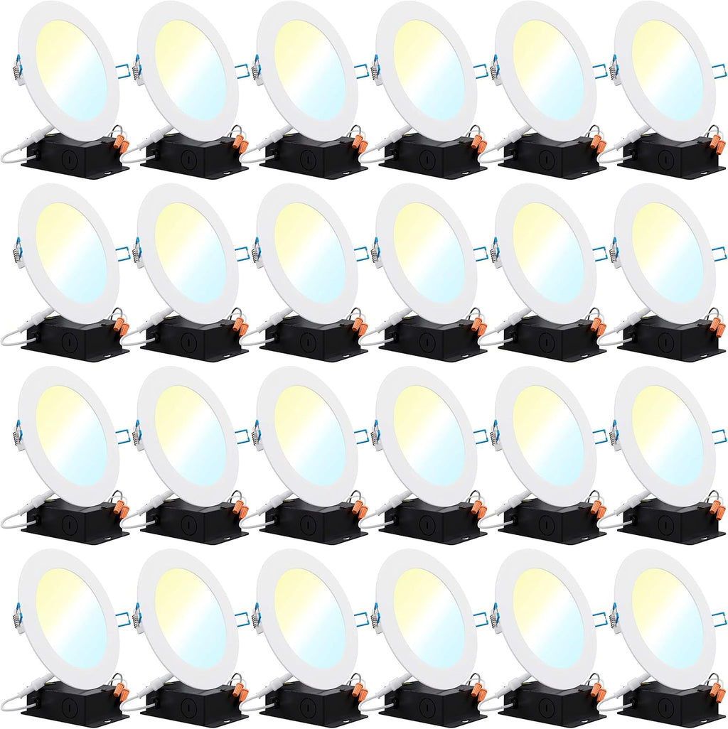 24 Pack 6 Inch LED Recessed Lighting 3000K Dimmable Q437367