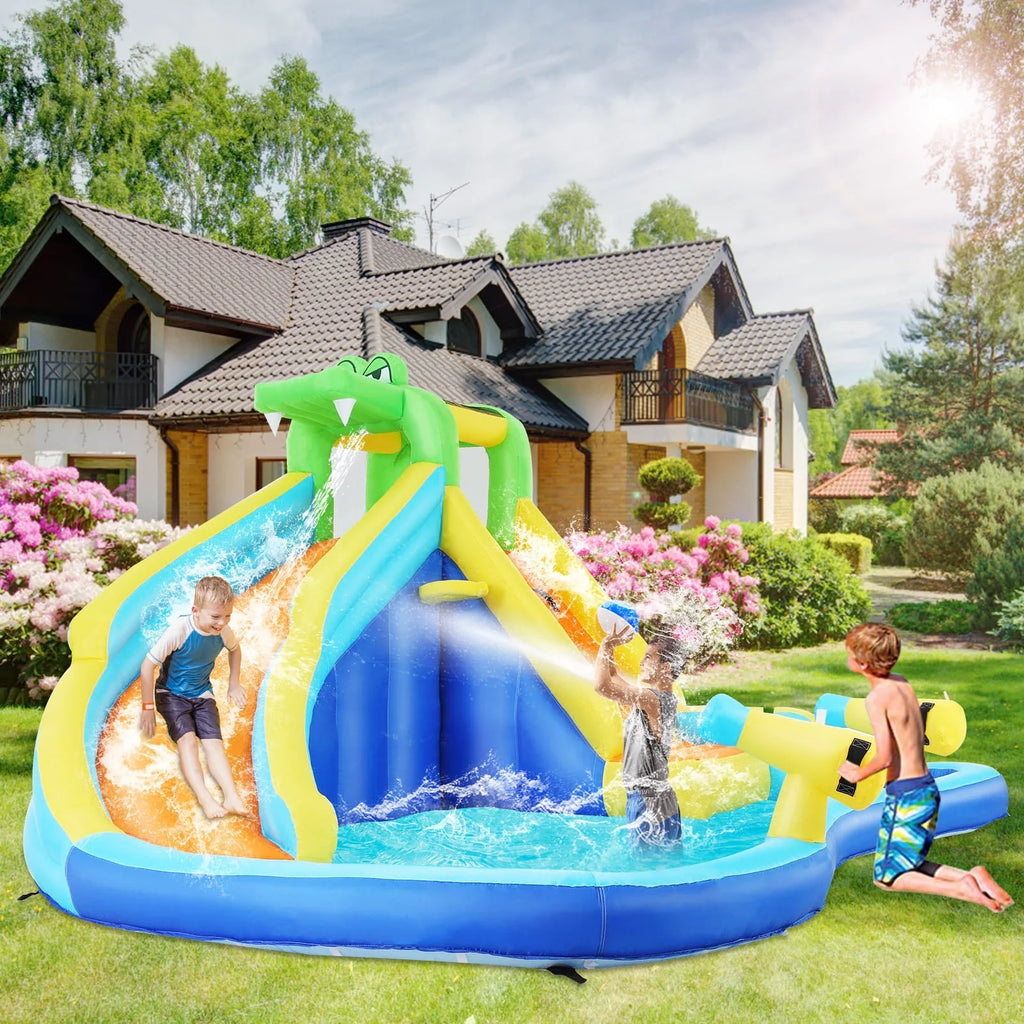 Inflatable Bounce House with Water Slide and Air Blower C286