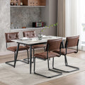 Set of 4 Upholstered Suede Dining Chairs A468878