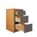 21 inch Wide Drawer Base Kitchen Cabinet Three Drawers Dark Gray Inset Shaker S47390