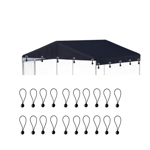 10' x 10' Black Waterproof Oxford Cloth Dog Kennel Cover J602
