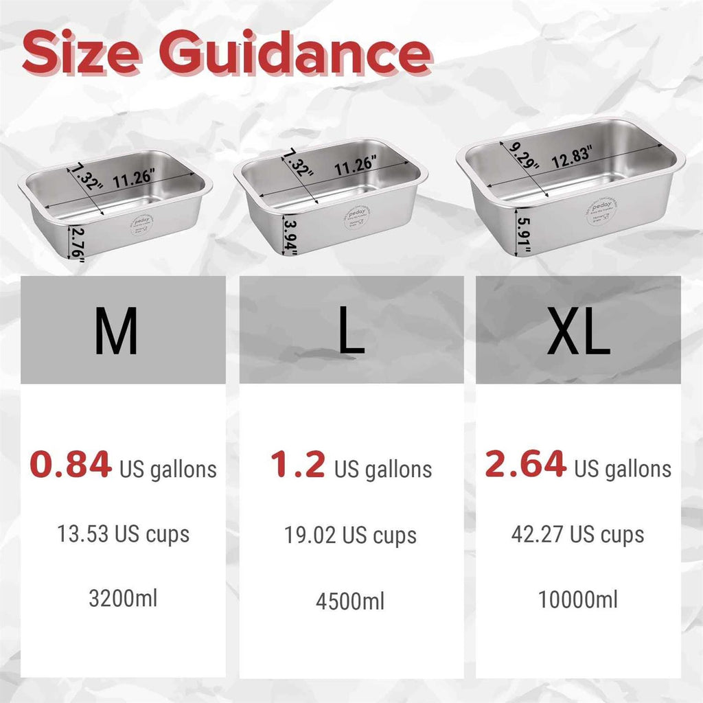 Large 304 Stainless Steel Dog Water Bowl N316