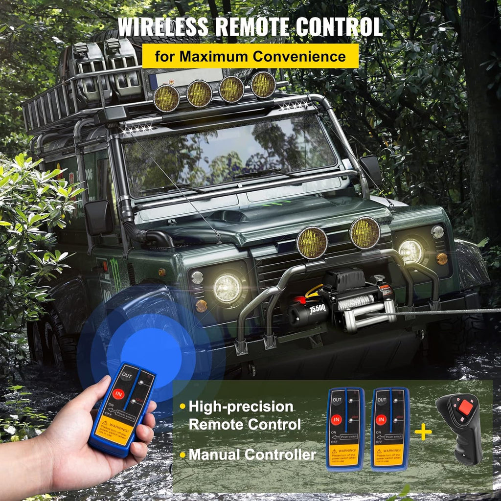 15500lb 12V Electric Winch with Wireless Remote Control R731