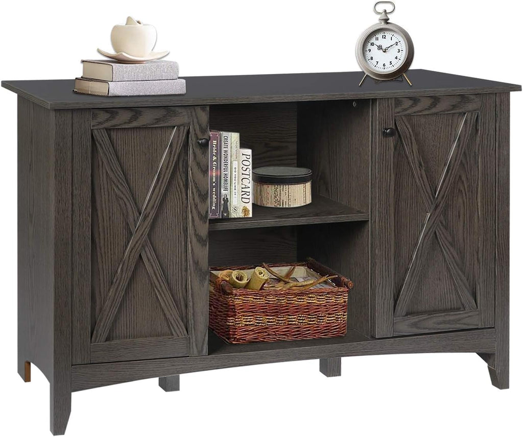 Brown Accent Cabinet with Doors and Adjustable Shelves Y50933