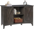 Brown Accent Cabinet with Doors and Adjustable Shelves Y50933