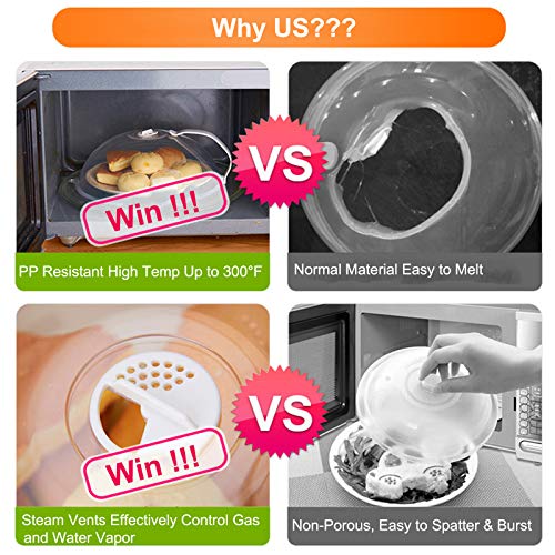 2 Pack Microwave Splatter Cover with Adjustable Steam Vents Q33396