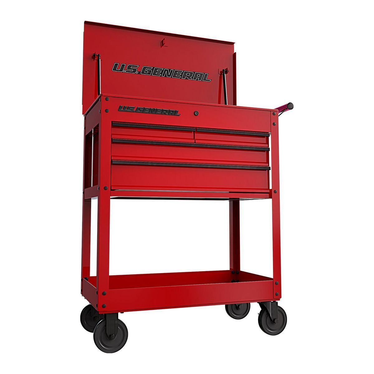 Red 4-Drawer Tech Cart V575