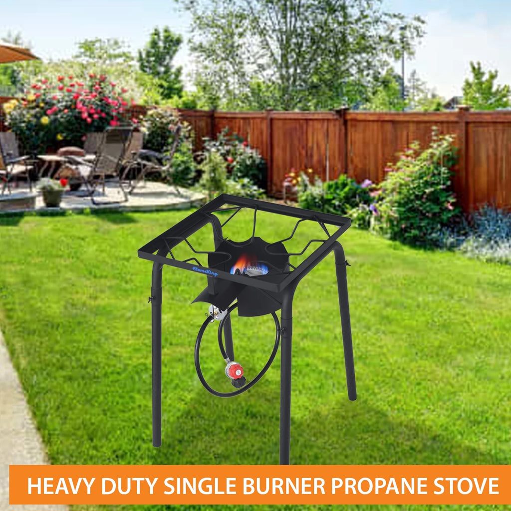 100,000 BTU LP Gas Outdoor Stove Burner with Regulator Hose G9302
