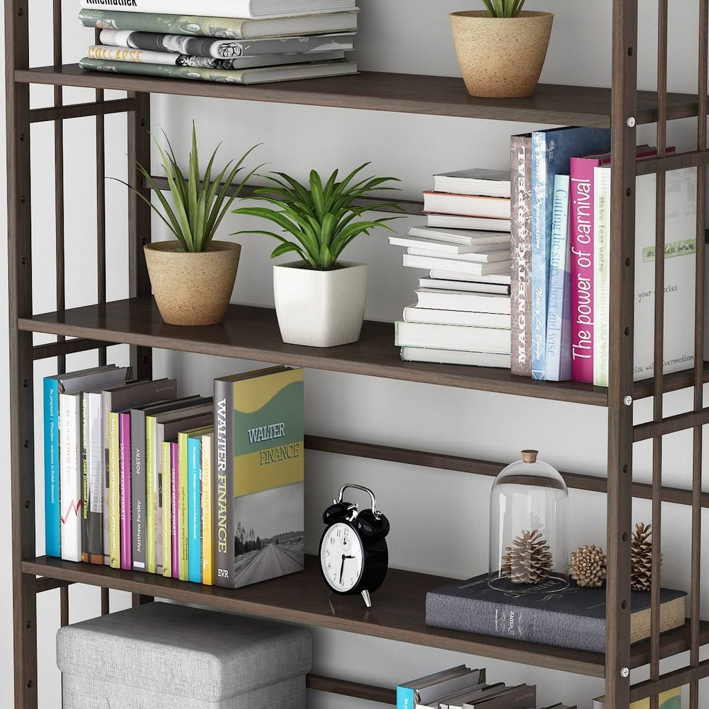 5 Shelf Solid Wood Bookshelf P5917
