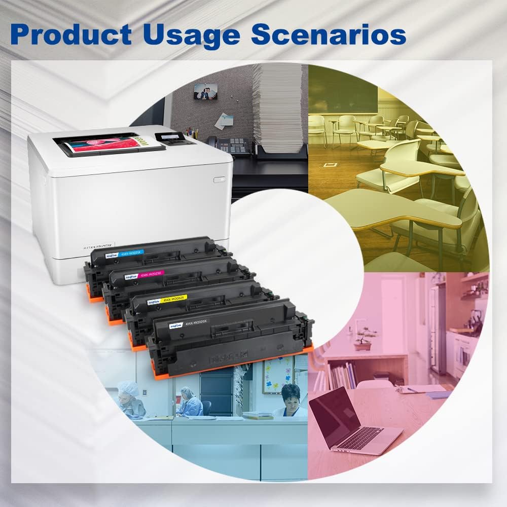 4 Packs Compatible Toner Cartridge Replacement V9895