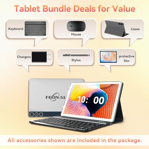 Android 14 Tablet, Octa-Core 5G WiFi, 128GB ROM 14GB RAM, 1TB Expand, 13MP+8MP Dual Camera I5965