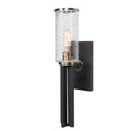 Clear and Black Antique Candle Holder Sconce F624