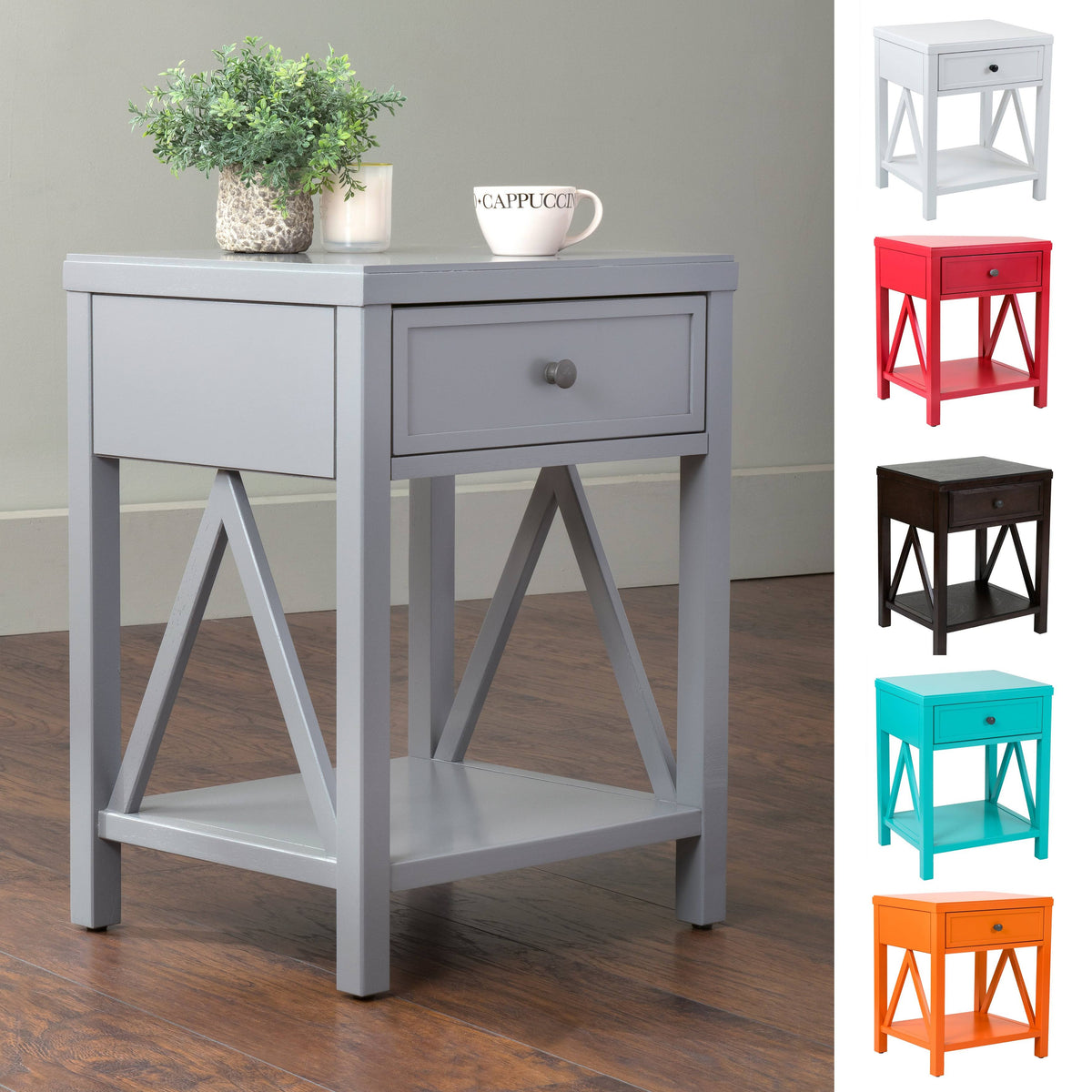 Yellow Acacia Accent Table O353