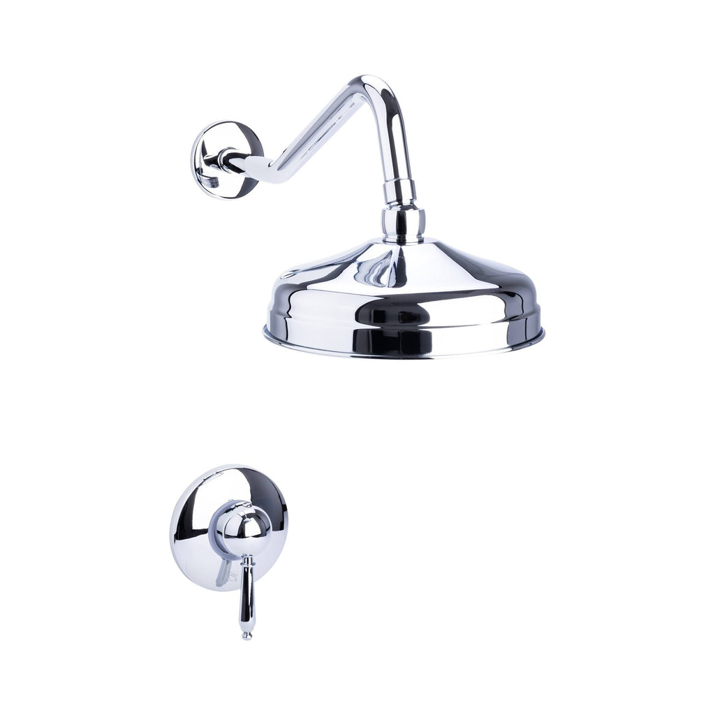 Traditional Rain Can Shower Set with Valve Chrome W57912
