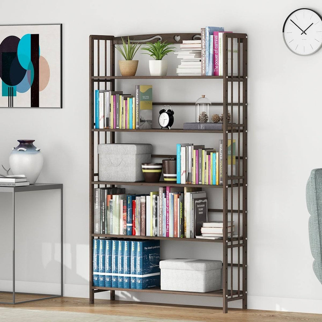 5 Shelf Solid Wood Bookshelf P5917