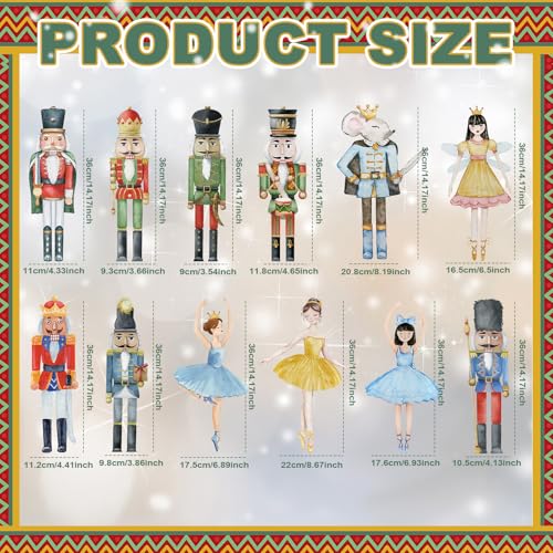 12 Pcs Christmas Nutcracker Yard Signs with Stakes L3496