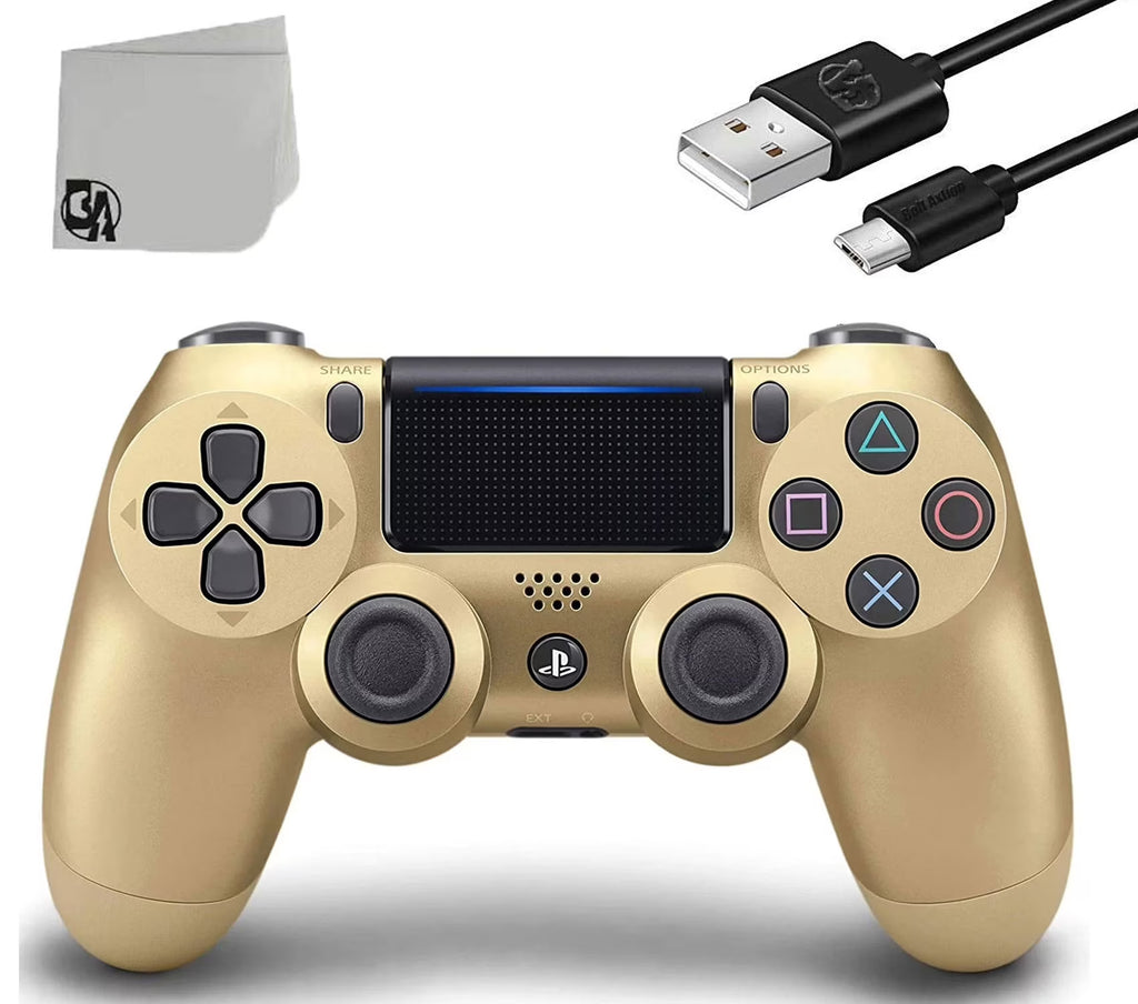 Gold Blue Wireless Controller Bundle with Charging Cable M167
