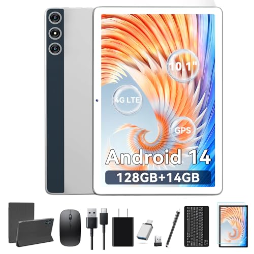 Android 14 Tablet, Octa-Core 5G WiFi, 128GB ROM 14GB RAM, 1TB Expand, 13MP+8MP Dual Camera I5965