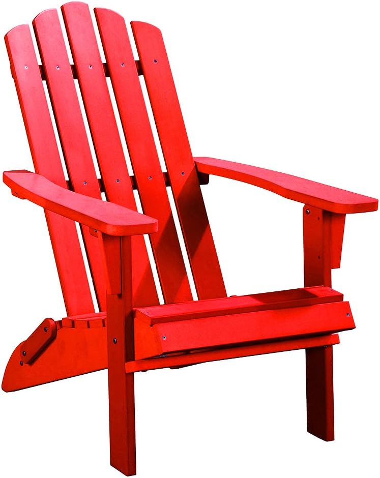Cardinal Red Folding Poly Adirondack Chair Q2996