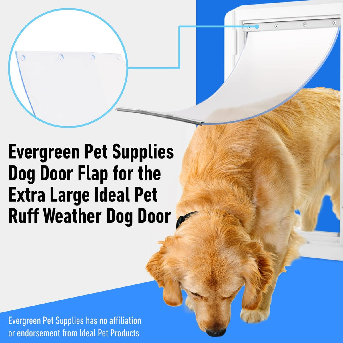 Weatherproof XL Replacement Dog Door Flap (9.75 x 17 in) Q899052